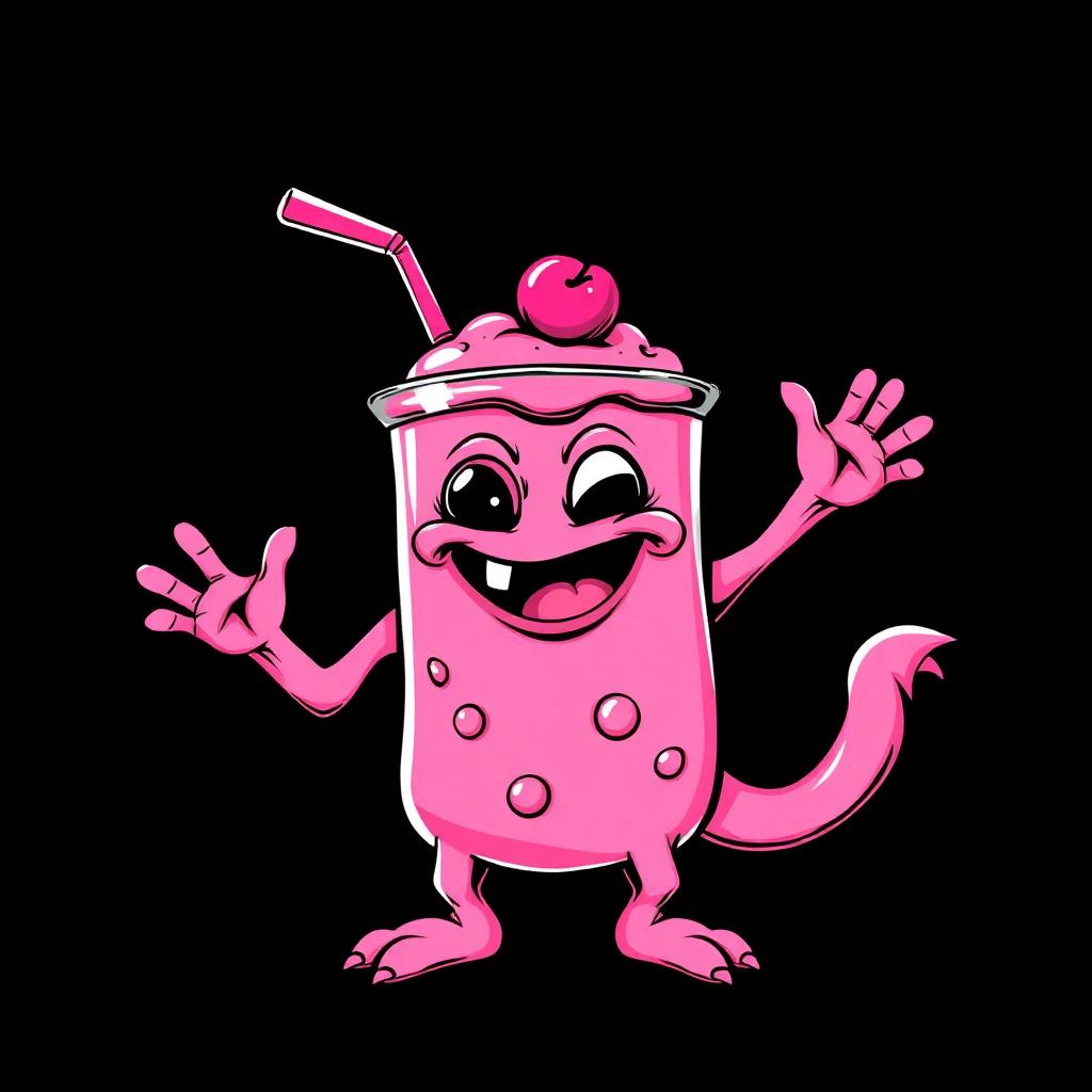 Milkshake Monster collectible box back panel artwork with character story and clues, Crave Happy Box Files BX-005