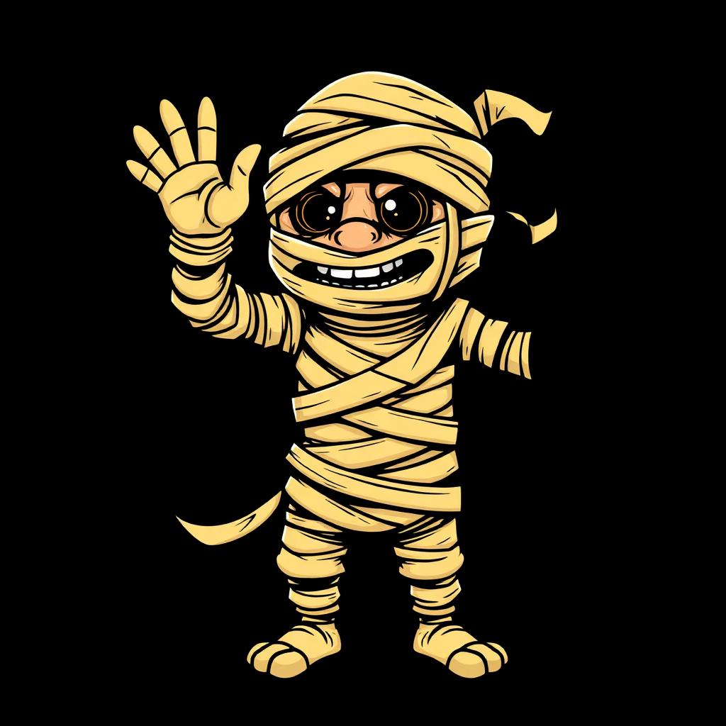 Mummy Midnight collectible box back panel artwork with character story and clues, Crave Happy Box Files BX-002