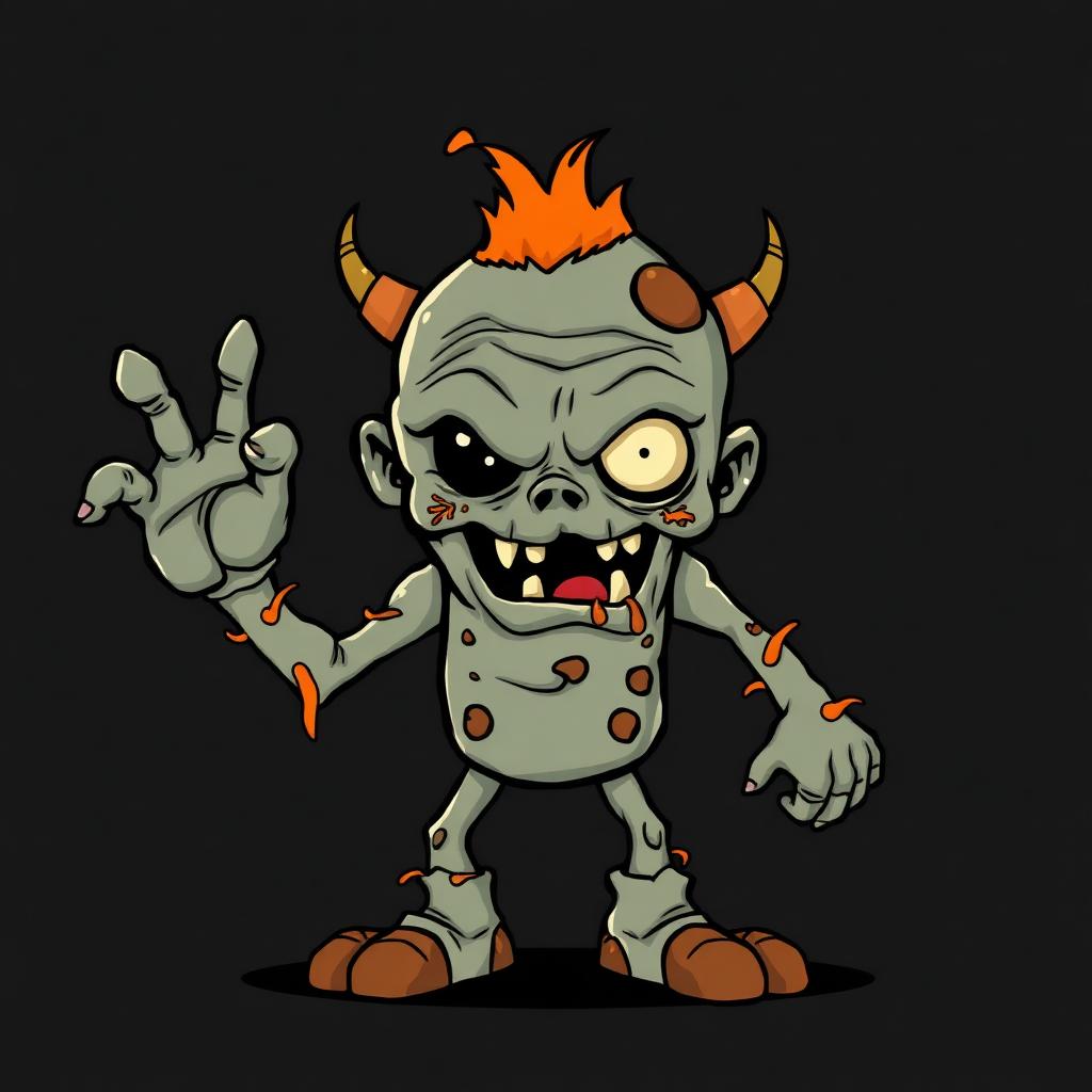 Zombie Breakfast collectible box back panel artwork with character story and clues, Crave Happy Box Files BX-003